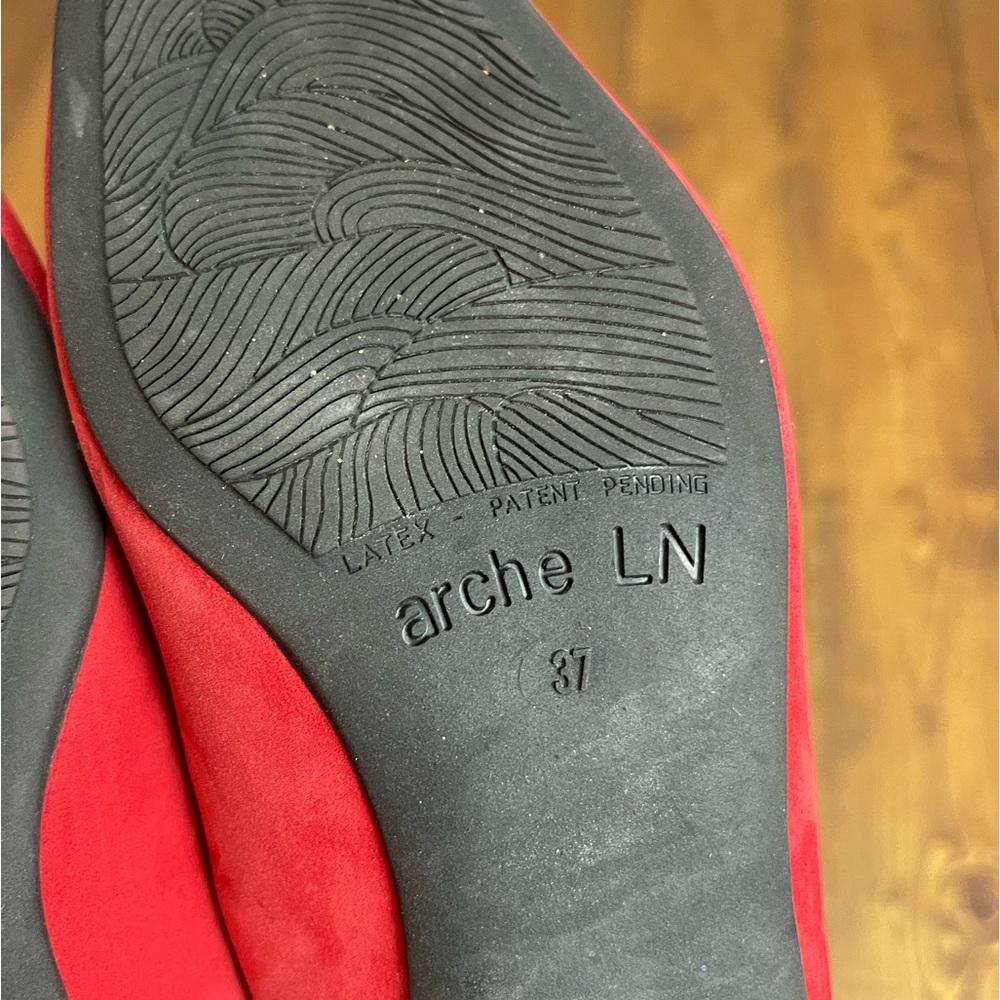 Arche size 37 red Nubuck leather double strap Mary Jane style shoes - Picture 8 of 11